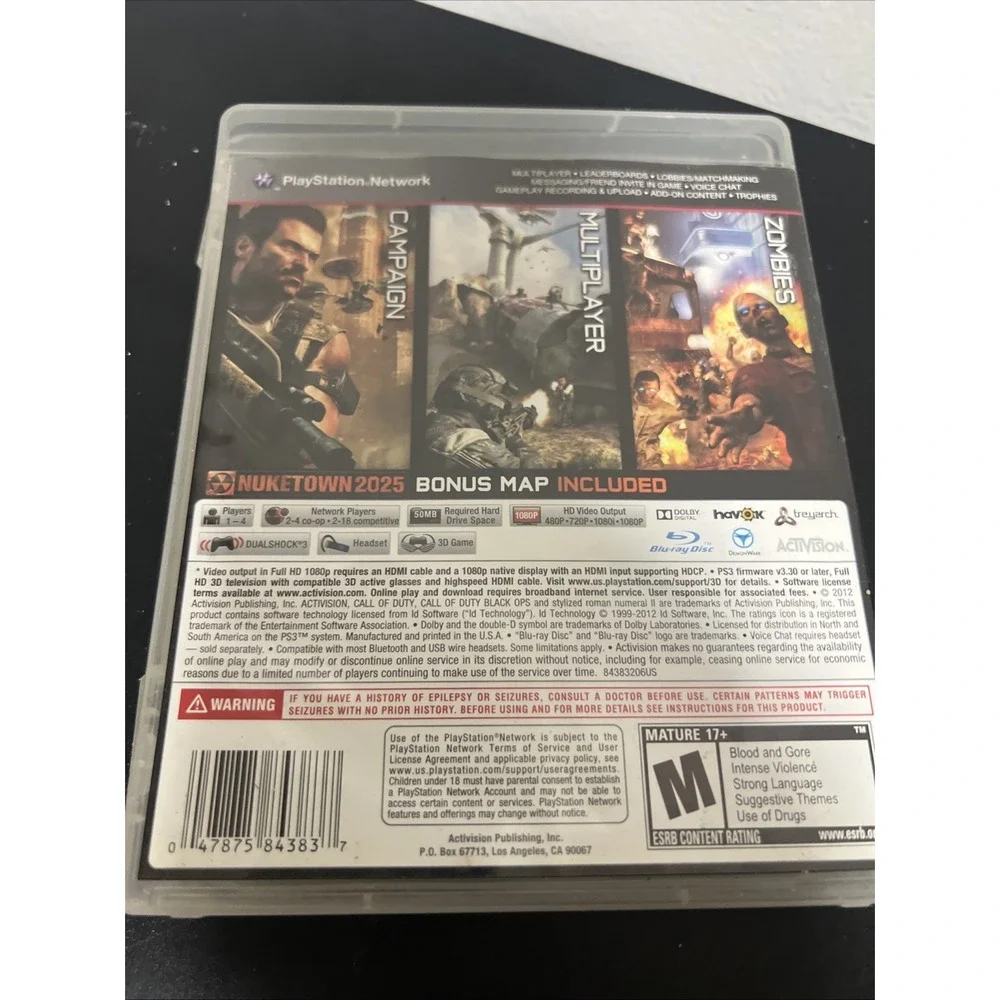 Call of Duty: Black Ops II (Sony PlayStation 3, 2012